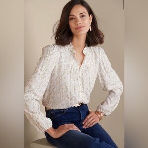 Soft Surroundings Mila Metallic Blouse